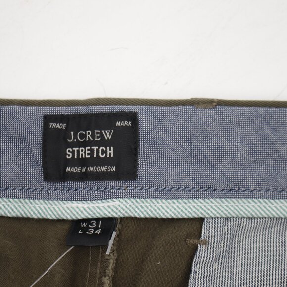 NEW J CREW Pants Mens 31 Chino Stretch 250 Skinny Flat Front Mid Rise green - Picture 11 of 16